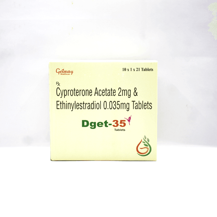 Dget-35 | Tablets Cyproterone 2mg + Ethinyl Estradiol 0.035MG | by Getway healthcare