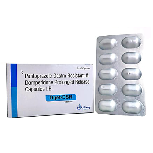 Dget DSR | Capsules Pantaparazole 40 Mg + Domperidone 30mg | by Getway healthcare