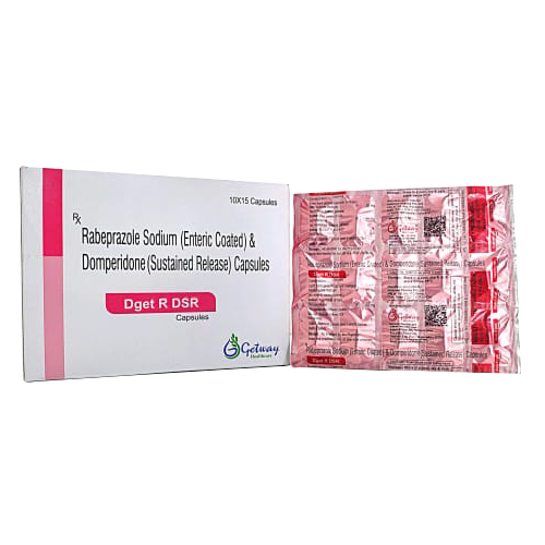 Dget R DSR | Capsules Rabeprazole (EC) 20mg + Domperidone 30mg (SR) | by Getway healthcare