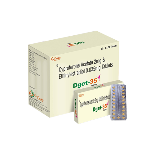 Dget-35 | Tablets Cyproterone 2mg + Ethinyl Estradiol 0.035MG | by Getway healthcare