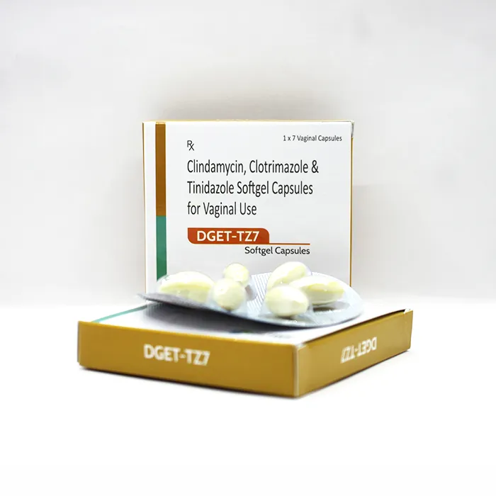 Dget TZ7 | Clindamycin 100mg + Clotrimazole 200 mg Vaginal Suppositories | by Getway healthcare