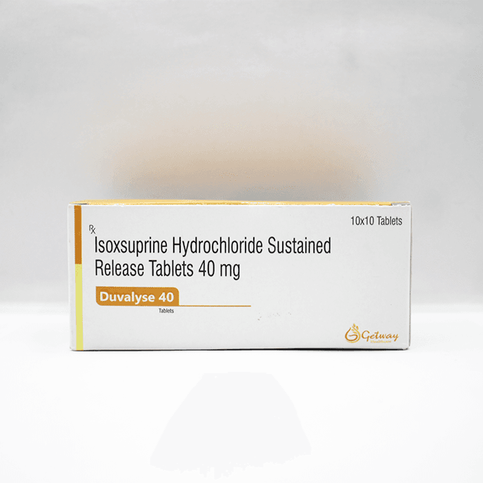 Duvalyse 40 | Tablets Isoxsuprine (SR) 40mg | by Getway healthcare