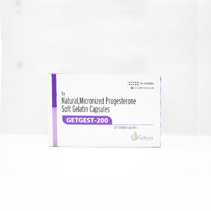 Getgest-200 | Softgels Cap Natural Micronised Progesterone 200 mg | by Getway healthcare