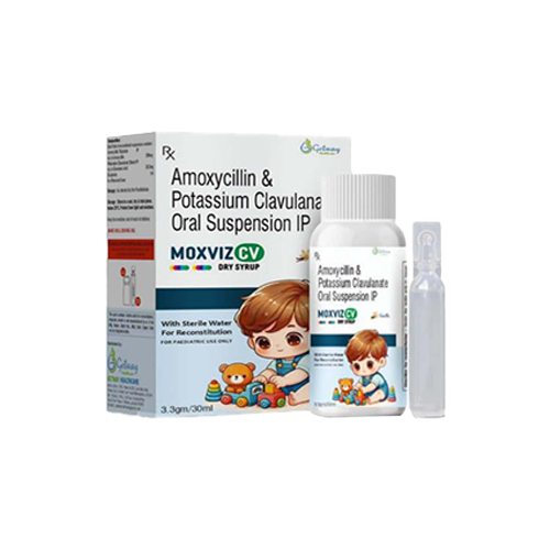 Moxviz CV Dry Syrup | Amoxycillin & Potassium Clavulana Oral Suspension IP | by Getway healthcare